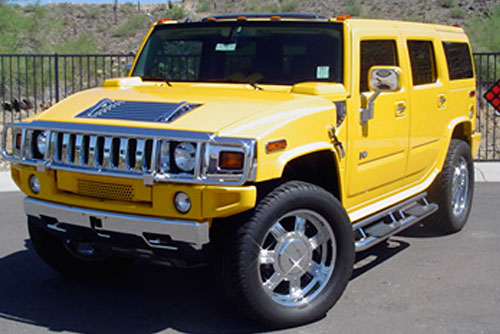 Birmingham Yellow H2 Hummer